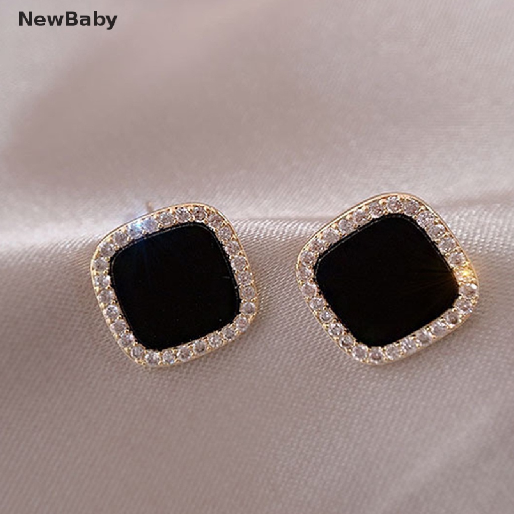 Anting Tusuk Kristal Cubic Zirconia Berlian Imitasi Untuk Wanita