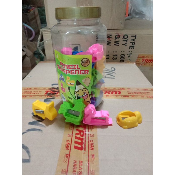 

Serutan Pensil/ Sharpner / Pengserut Pensil Toples Isi 24 Pcs