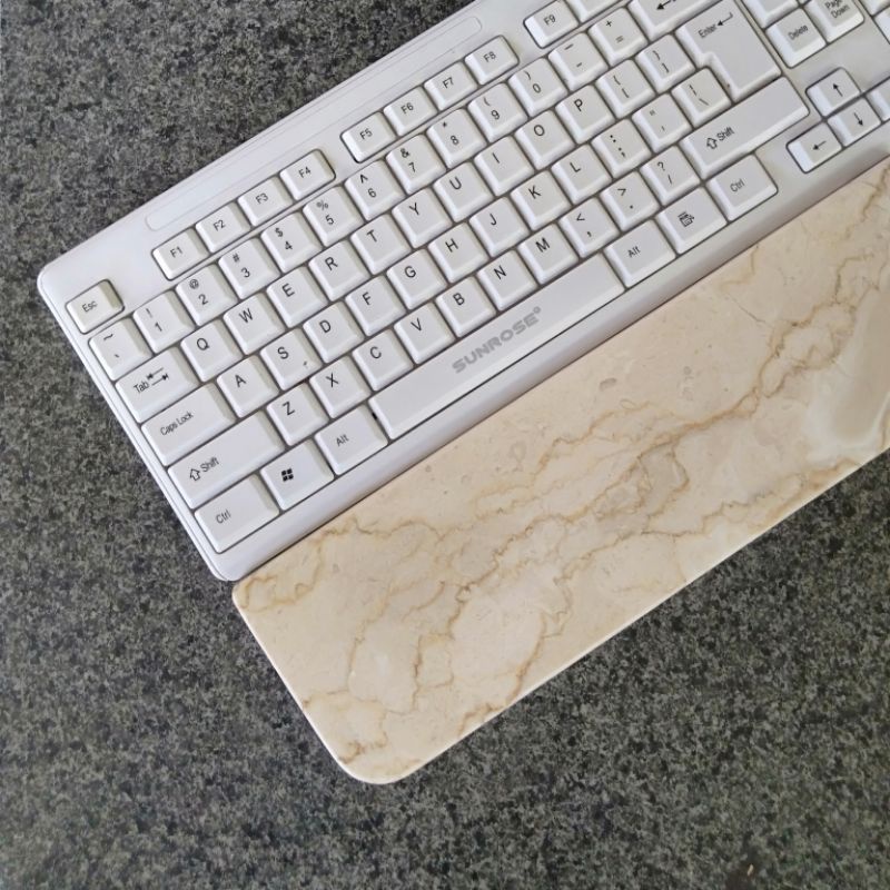 marble wrist rest keyboard wrist pad marmer tatakan alas keyboard laptop komputer