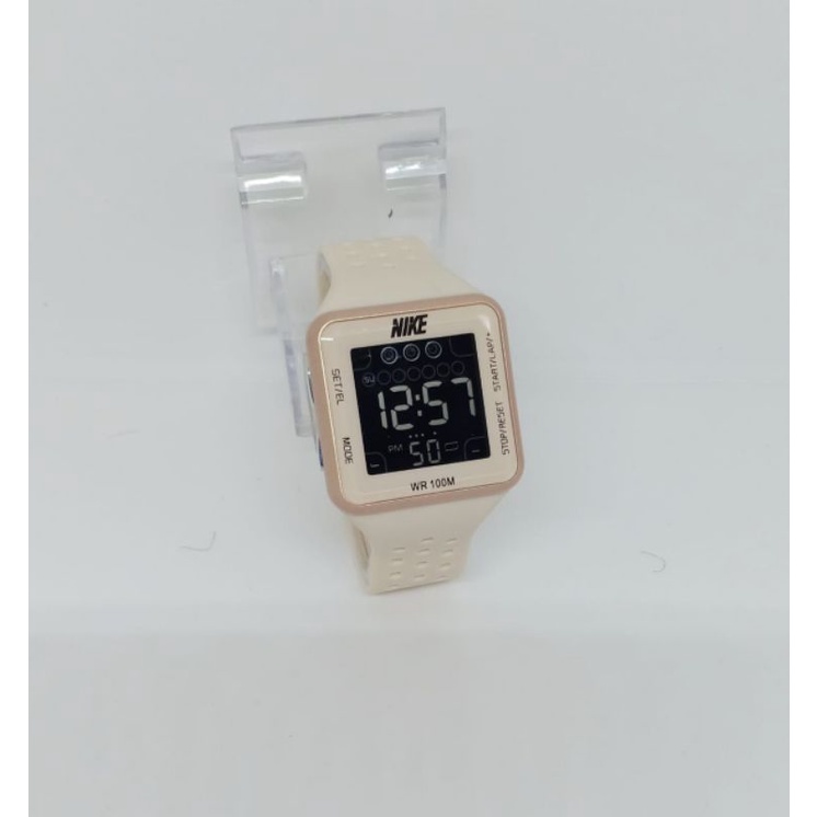 (Terima Cod)Jam Tangan Wanita/Pria Nike Sergi Digital Strap Rubber(Dikirim Jakarta)