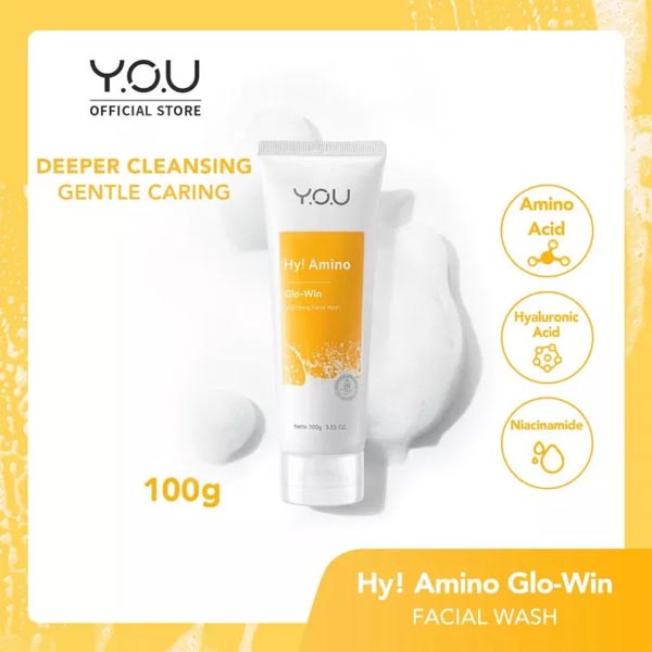 YOU Hy! Amino Brightening Facial Wash Acne Oil Control Sabun Cuci Muka_Cerianti