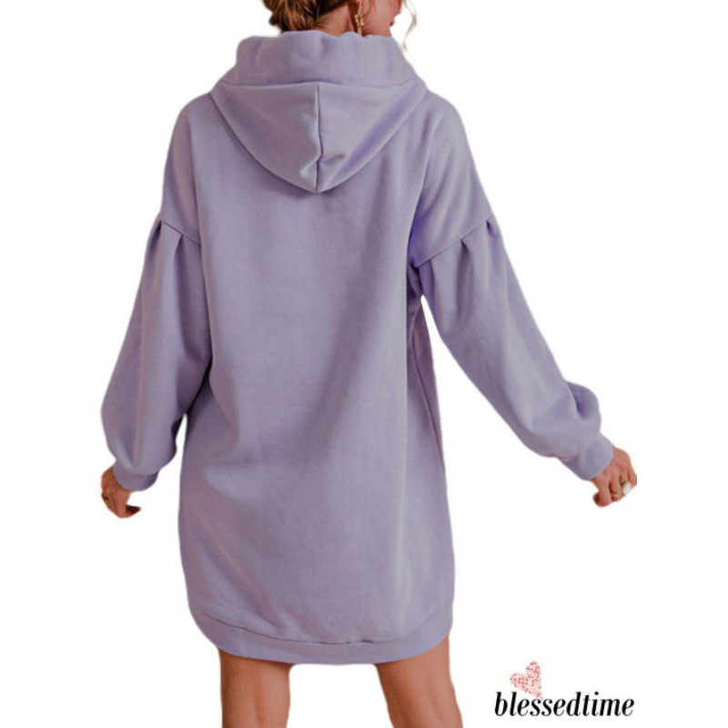 sweater hoodie oversize tali sablon lilac (sablon)