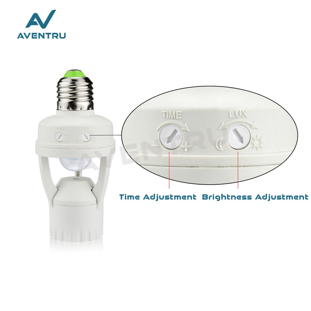 Smart Fitting E27 Lampu Bohlam dengan Infrared PIR Motion Sensor Gerak