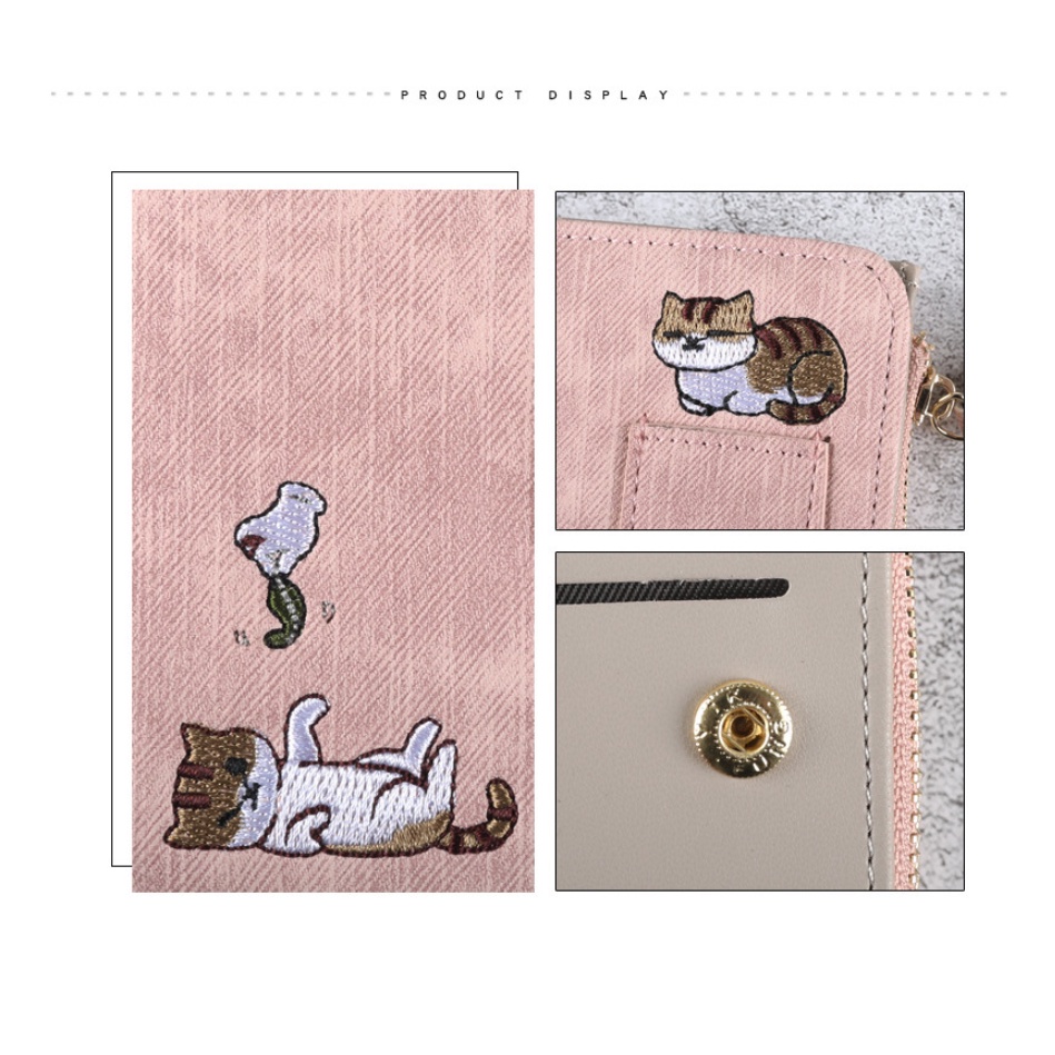 Dompet Wanita Cewek wallet Karakter Kucing Cute Lucu Unik Impor J170