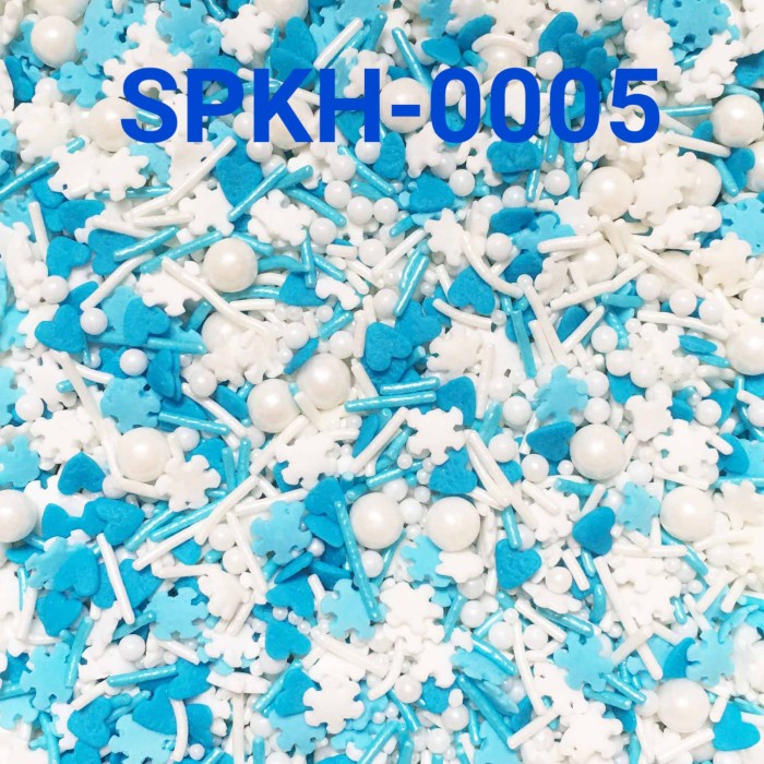 

SPKH-0005 SPRINKLES SPRINKLE SPRINKEL 500GR SNOWFLAKE MUTIARA BIRU TERMURAH