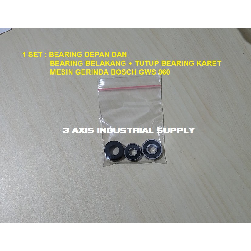 Bearing Set Mesin Gerinda Bosch GWS 060 - Bearing Depan Belakang+Karet