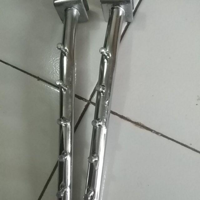 Gantungan Baju Suling Pipa Kotak 6 Titik Tekuk | Hanger Kualitas (l)