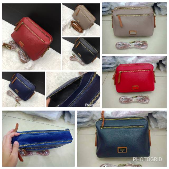 Fashion import tas selempang,sling bag 3 ruang ,collate sling bag