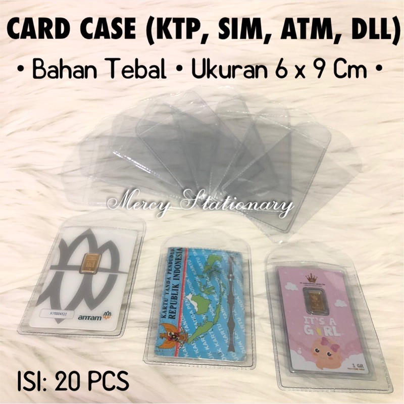 

Card Case Plastik Tebal ID Card Sarung Tempat KTP SIM E-Tol E-Money Antam Certicard UBS Certieye LM Kartu Etol Emoney Ektp Flazz Brizz Mrt
