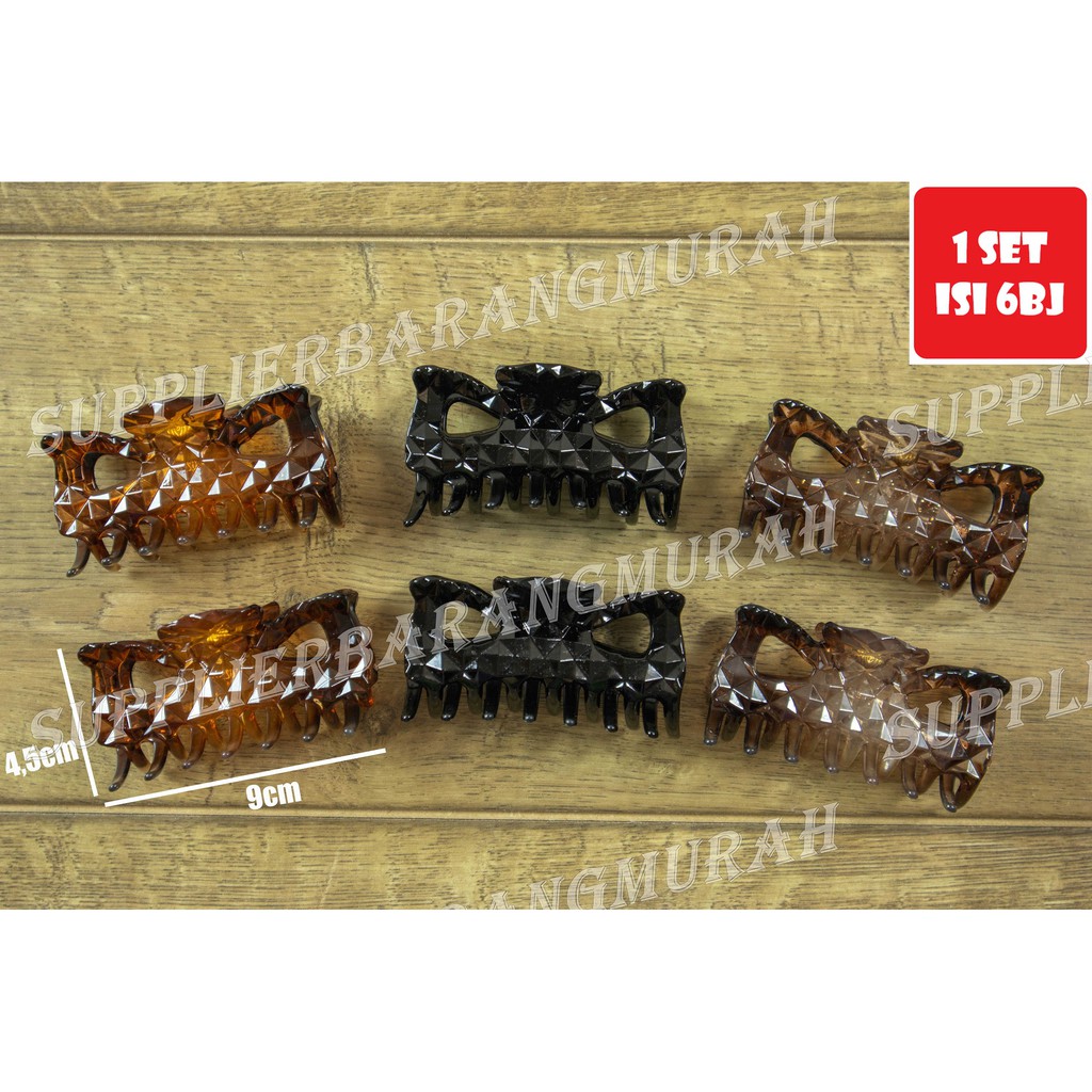 Jepit Rambut Coklat 10cm FS1180