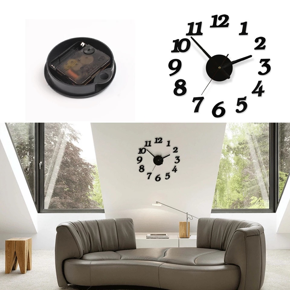 Jam Dinding DIY Dekorasi Rumah Kantor Quartz Wall Clock 30-50cm DIY-03