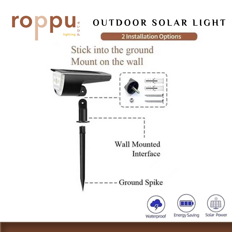 Roppu Lampu Solar Taman Outdoor Tenaga Surya 32 LED