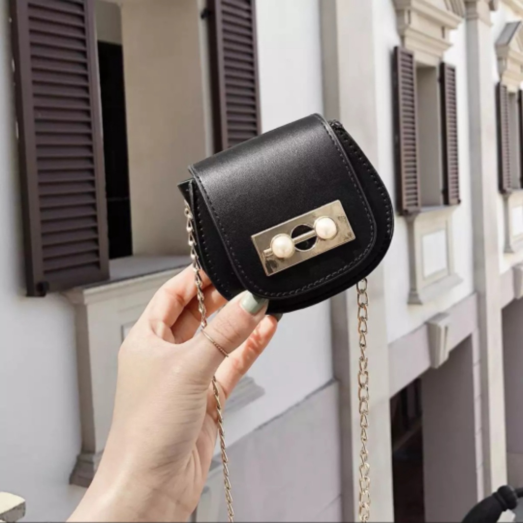 Tas Selempang Mini Baby Pearl Mutiara Lucu – Tas Wanita Korean Style Kekinian Murah