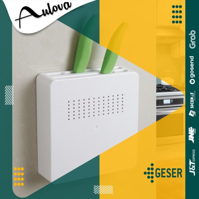 Rak Tempat Pisau Tempel Peralatan Masak dan Perlengkapan Dapur Unik G1