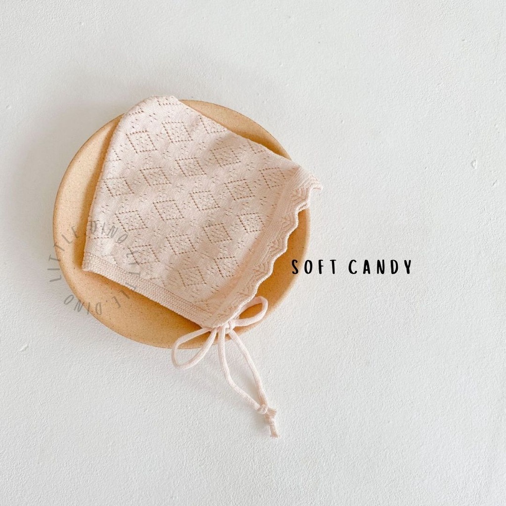 LITTLEDINO - Topi Anak Bayi Noni Bonnet Pastel-2 SOFT CANDY