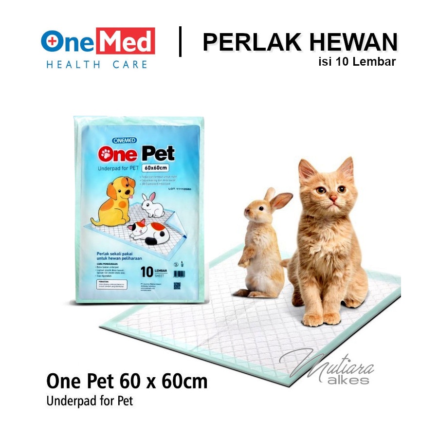 Onepet Underpad Onemed / Perlak Alas Popok Hewan 60x60cm isi 10 Lembar