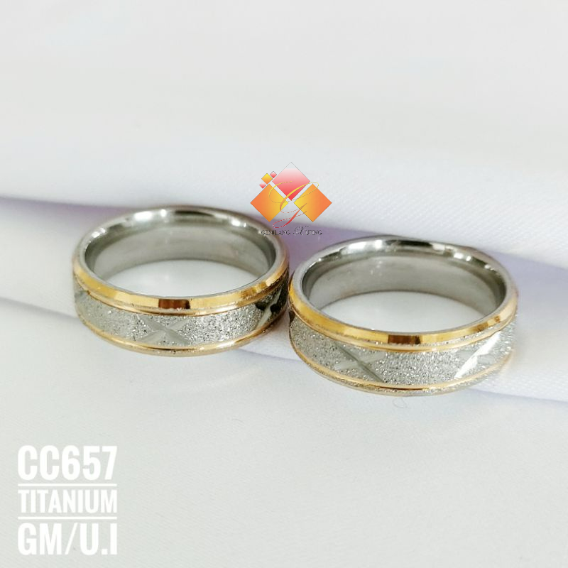 Cincin Titanium Mixcolor Pasir CC657