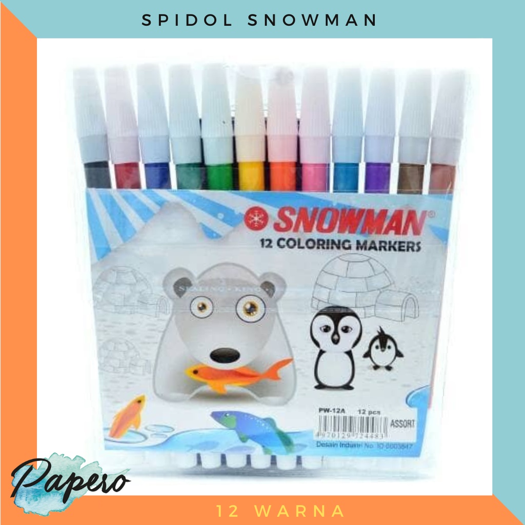 

Spidol Snowman 12 Warna Set