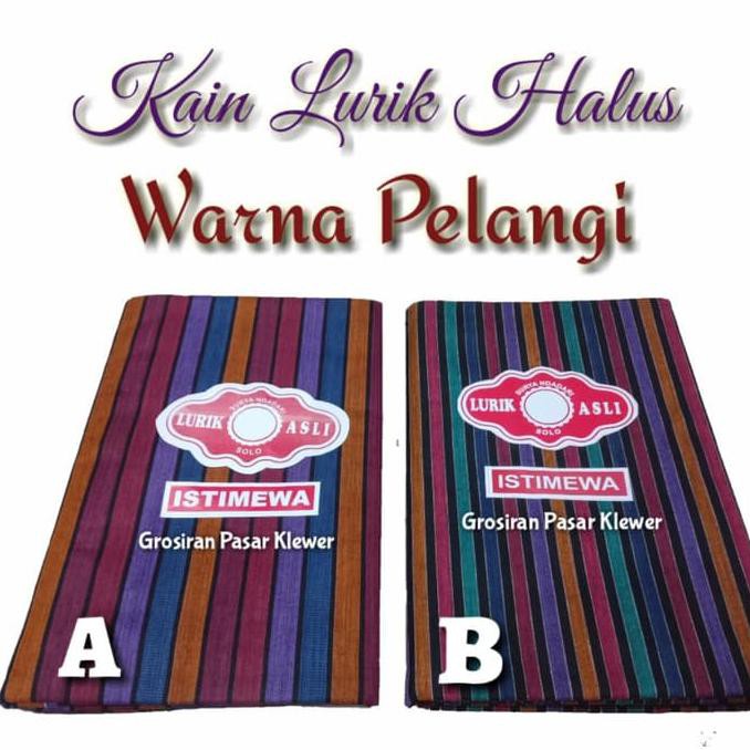 Kain Lurik Halus Warna Pelangi