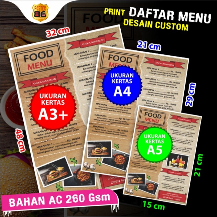 

PRINT MENU UKURAN A3+ CUSTOM