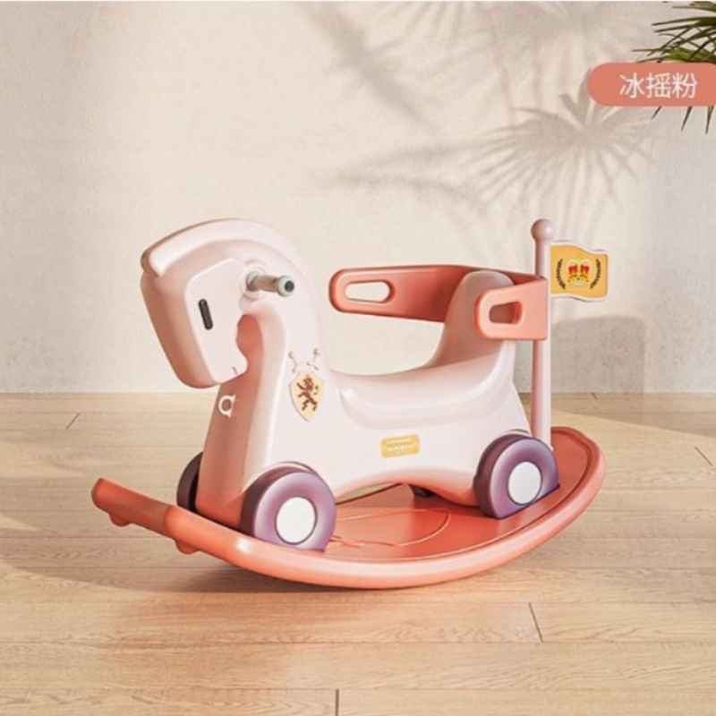 Rocking horse knight rocker 3in1 / ayunan kuda kudaan roda mobil