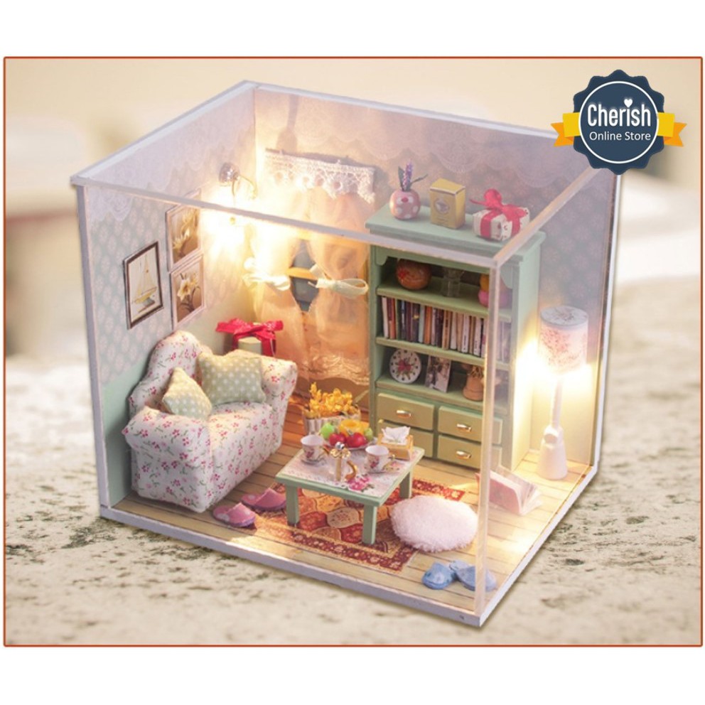 Kado Ultah Anak Perempuan - Miniature Furniture Rumah Kayu - Pajangan Interior Rumah - M012 - DIY