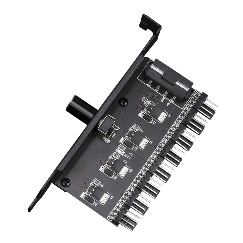 Btsg 1sampai8 4Pin/3Pin CPU Cooler PC Chasis PCI Pendingin Kipas Speed Controller/4Pin Power 8kipas Hub Splitter Adapter