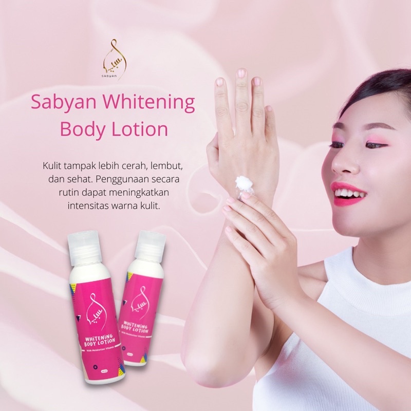 Sabyan whitening body lotion with moisturizer BPOM - lotion bibit pemutih ORI