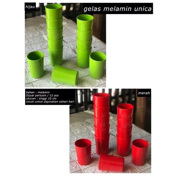 gelas melamin unica