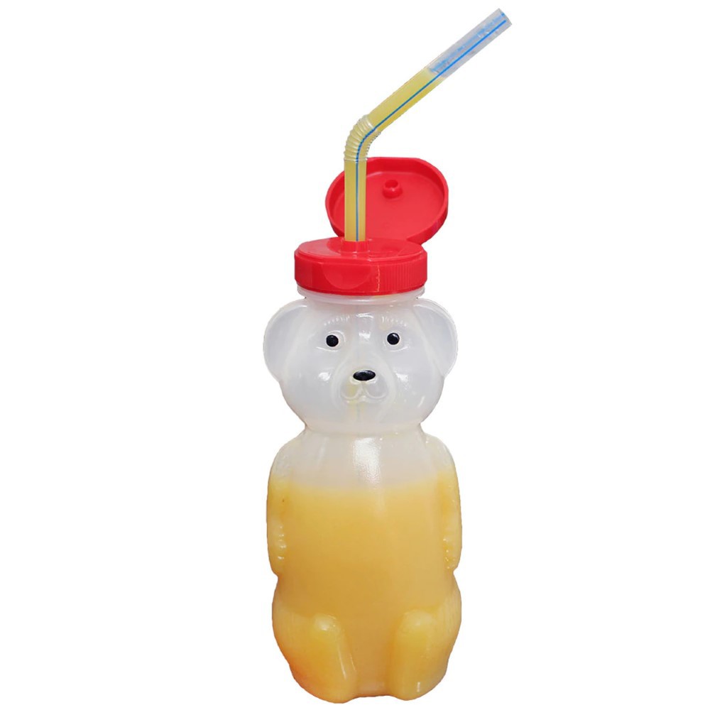 ARK Bear Bottle Kit For Straw Drinking (Botol minum beruang dengan katup untuk latihan sedot anak) - Therapy Tools