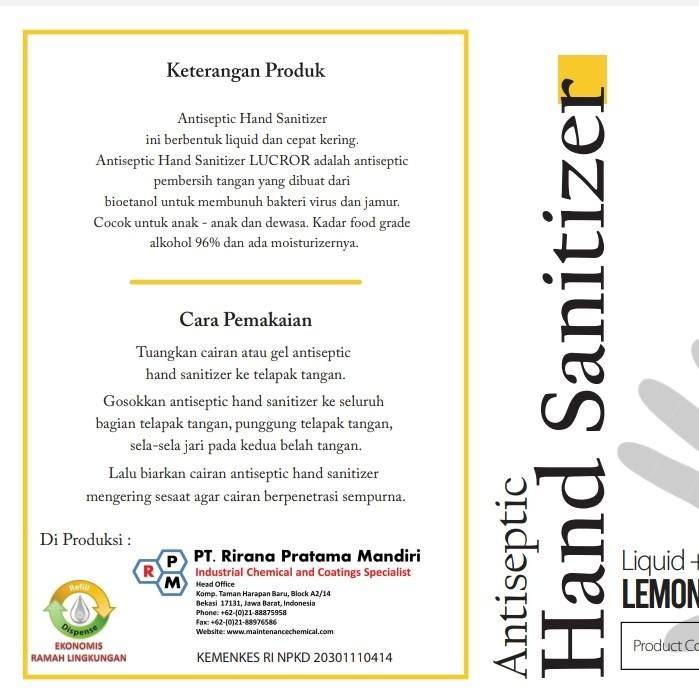 Anjeon | Hand Sanitizer Etanol 96% Food Grade Kemasan 1 Liter Kekinian Terlaris