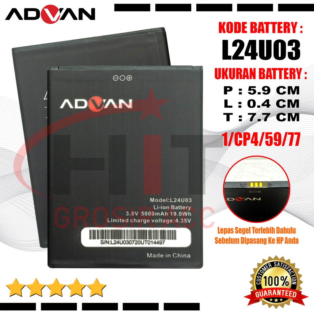 Baterai Battery Original ADVAN Nasa 5202 5.2 Inchi L24U03 Vandroid