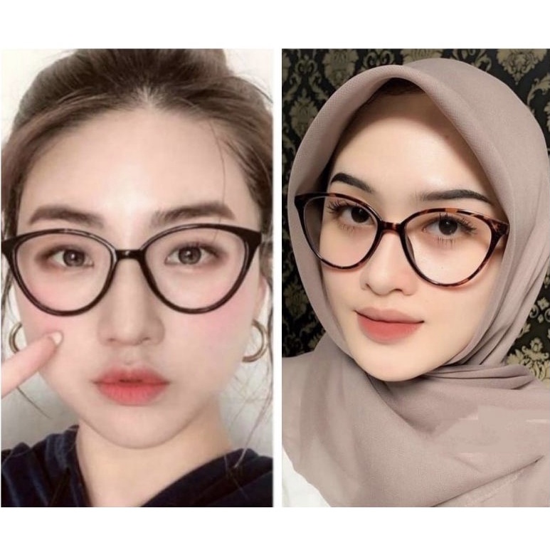 [LOLA] KACAMATA FUJI CAT EYE KEKINIAN | Kacamata Korea Wanita Kacamata Anti Radiasi Wanita Fashion C