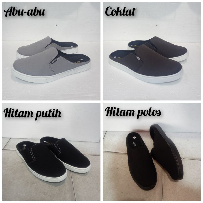 Sepatu sandal slop pria sepatu santai slip on pria sepatu selop cowok