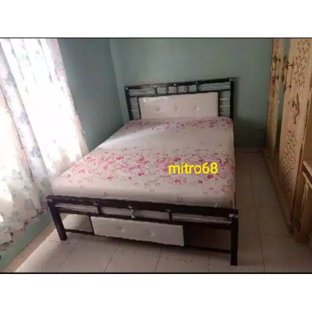 Paket Ranjang Besi Minimalis Plus Kasur Busa LOTUS by CENTRAL Springbed