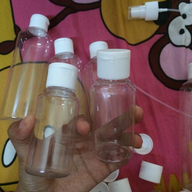 Botol Tubular 60 Ml Bening Fliptop Putih