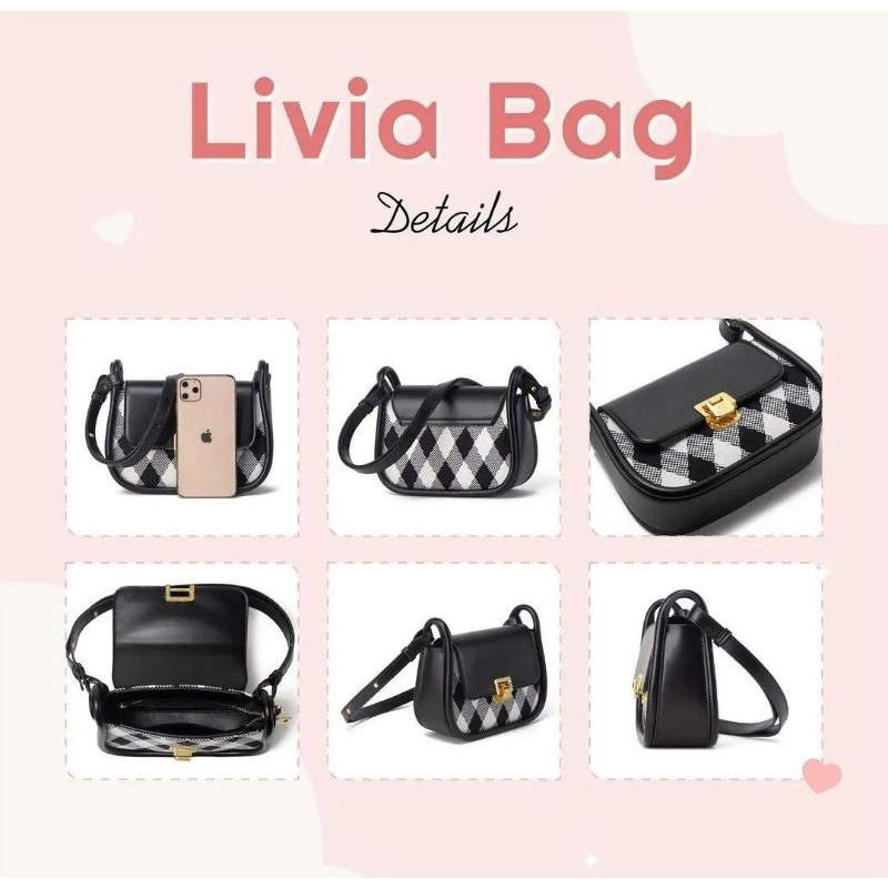 TAS WANITA UNIK KLASIK VINTAGE JIMS HONEY JH LIVIA BAG KADO ULTAH ANNIVERSARY PACAR ISTRI CEWEK PEREMPUAN UNIK ELEGANT CANTIK MURAH FEMINIM TAS KANVAS MURAH DISKON PROMO TAS SELEMPANG SLING BAG CEWEK