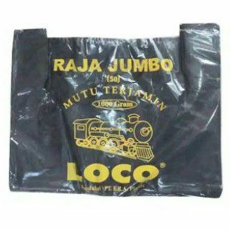 Kantong hitam Loco JUMBO uk 50 (1000gr) plastik Tebal (no.107)