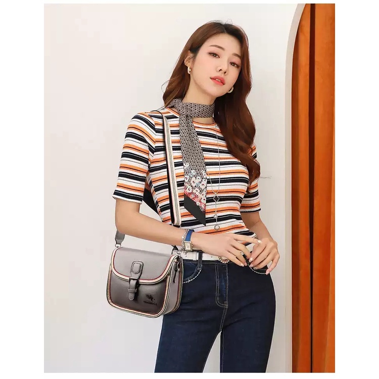 BTSO - ( BAYAR Di TEMPAT )) NEW ARRIVAL !! Tas Tutup Sabuk Tas Fashion Wanita Tas  Mewah Tas Selempang Tas Bahu Wanita Tas Bahu Wanita Dompet Clutch Tas Bahan Kulit Jeruk Tebal IMPORT