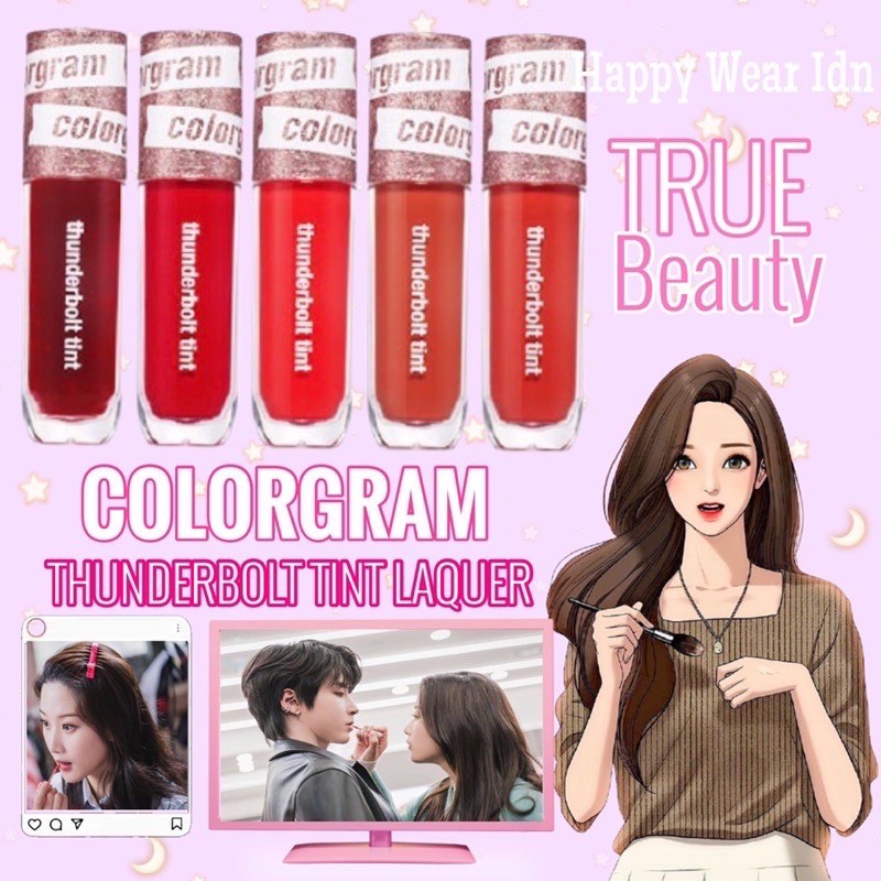 [READY STOCK] COLORGRAM THUNDERBOLT TINT LAQUER TRUE BEAUTY - TOK LIP TINT JUKYUNG TRUE BEAUTY