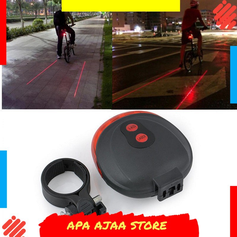 Termurah ! TaffLED Bicycle Laser Strobe Taillight 5 LED / Lampu LED Sepeda SL-116