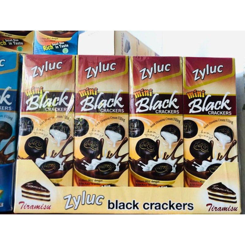 Zyluc Mini Black Crackers Biskuit Anak Cemilan Murah 50gr