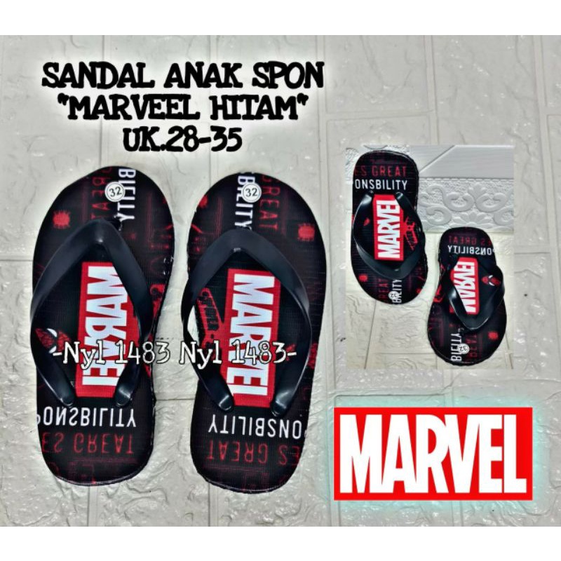 -Marvel- sendal jepit anak spon karakter