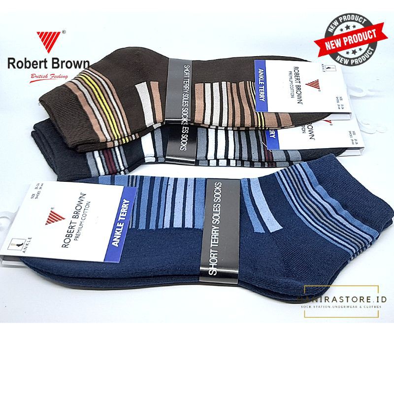 Robert Brown Kaos Kaki Pria Ankle - Semata Kaki Katun RBALT 7525 - Ankle Terry