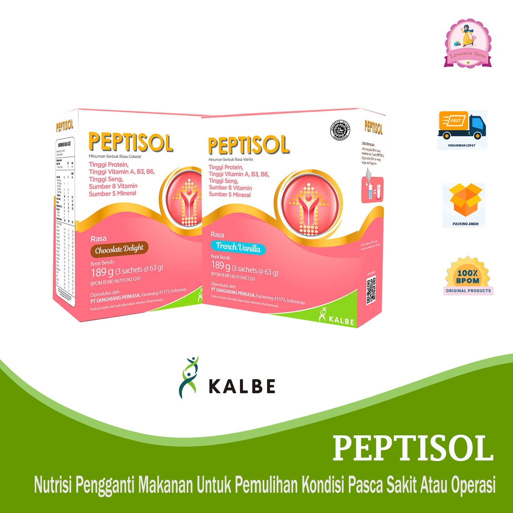 

PEPTISOL - Vanilla Dan Coklat - Susu Diet Khusus Nutrisi Untuk Pemulihan Pasca Sakit