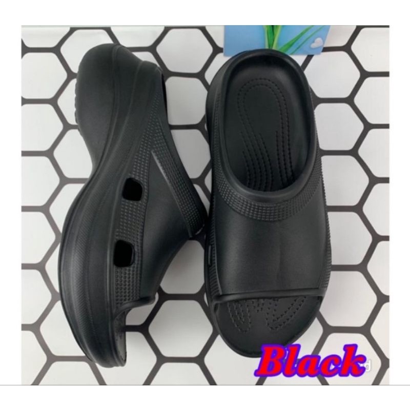 Sandal Wedges Wanita, Sendal Fuji Platform, Slip On Sandal Baim 997 Model Balen X Crocs