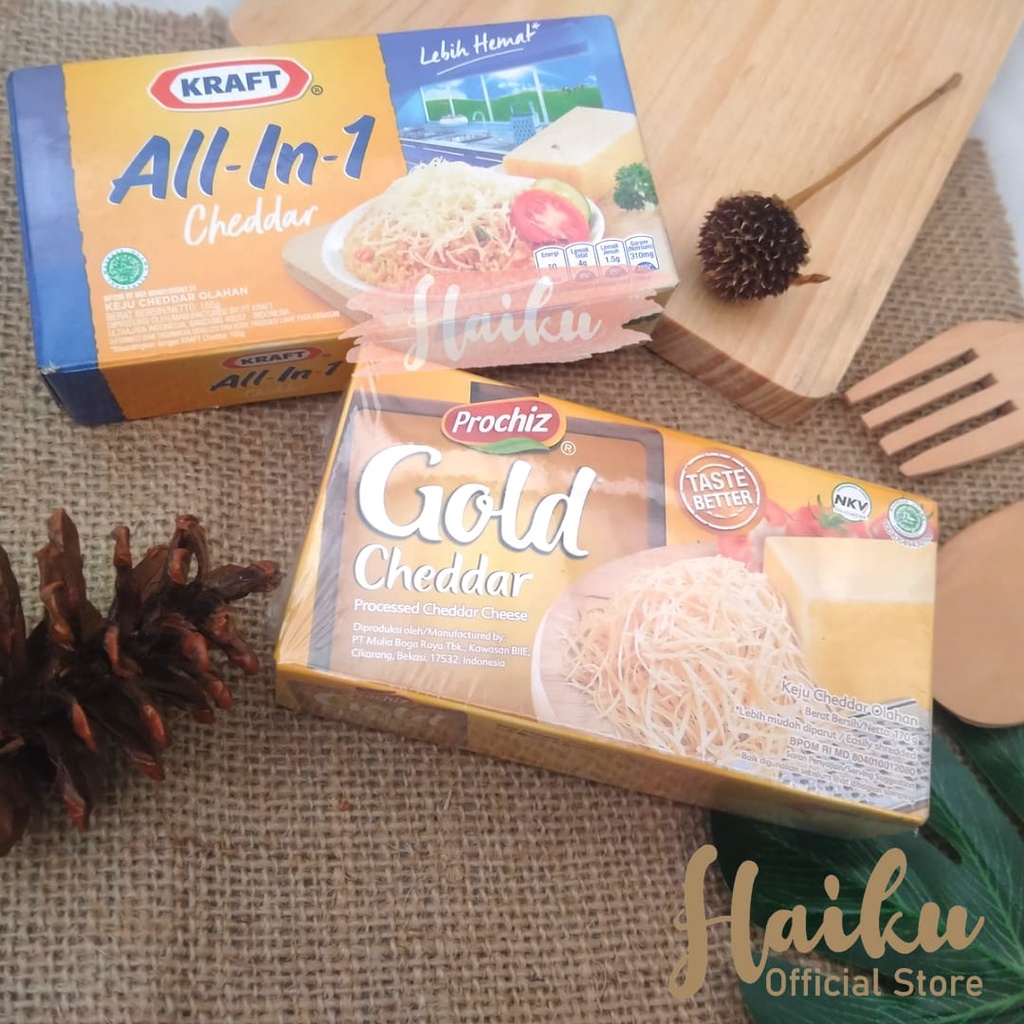 Keju Kraft All In 1 Cheddar 165 gr / Keju Prochiz Gold 170 gr
