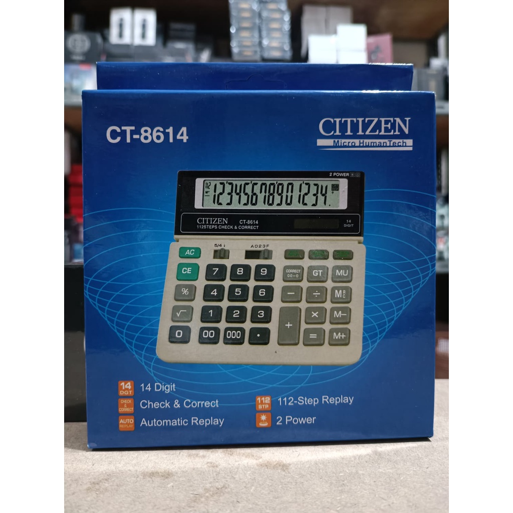 Kalkulator/Calculator Murah Citizen CT 8614 14 digit