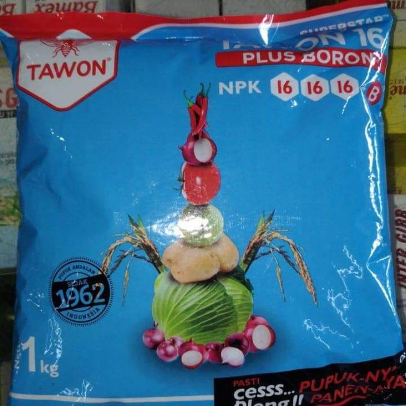 pupuk NPK plus Boron 16-16-16 cap tawon 1kg