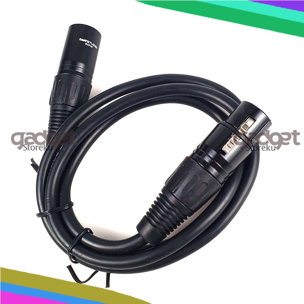 Kabel XLR M/F OFC Mikrofon Karaoke Shielded 1 Meter